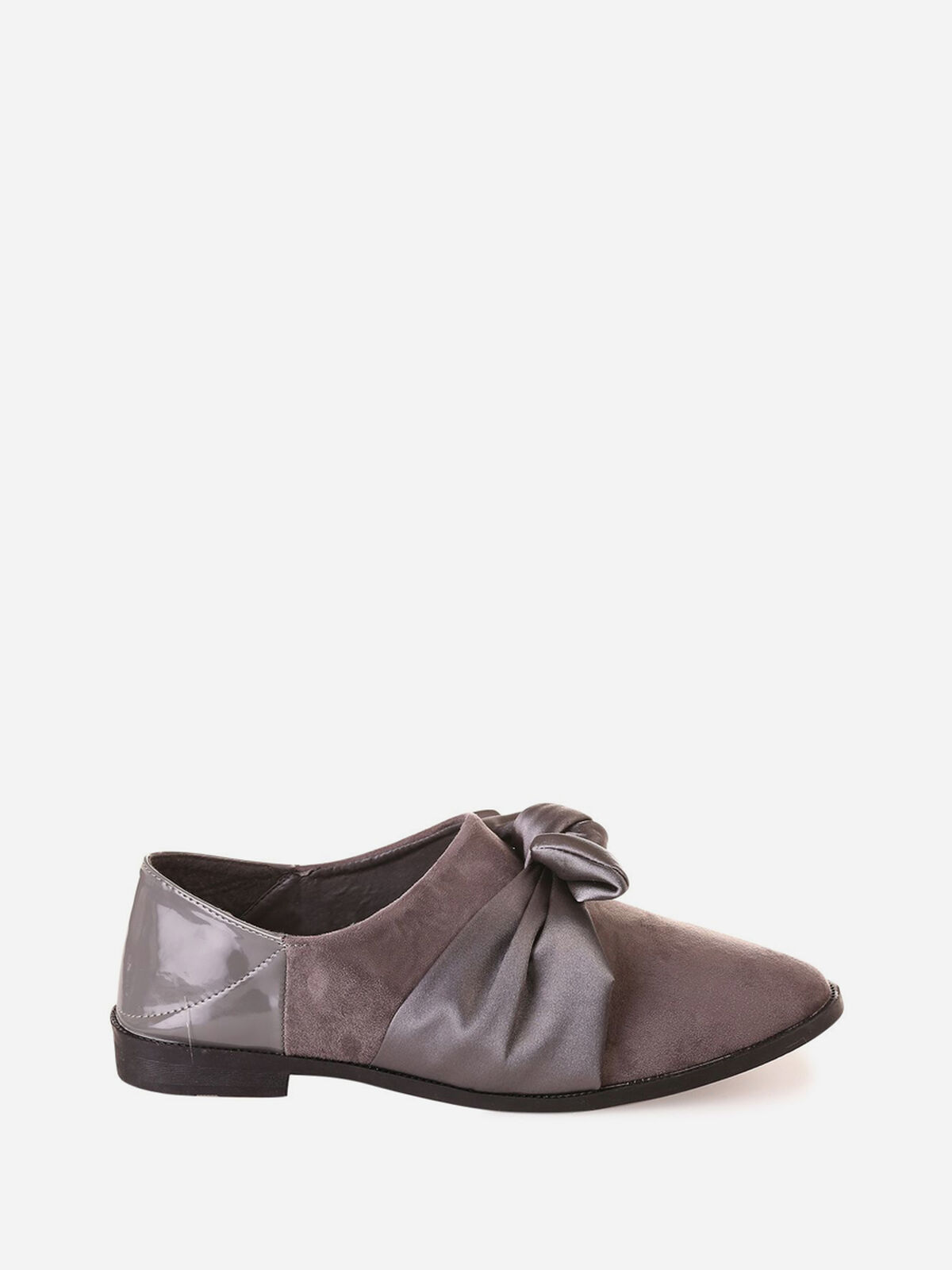 Derbies à noeud satin- Gris