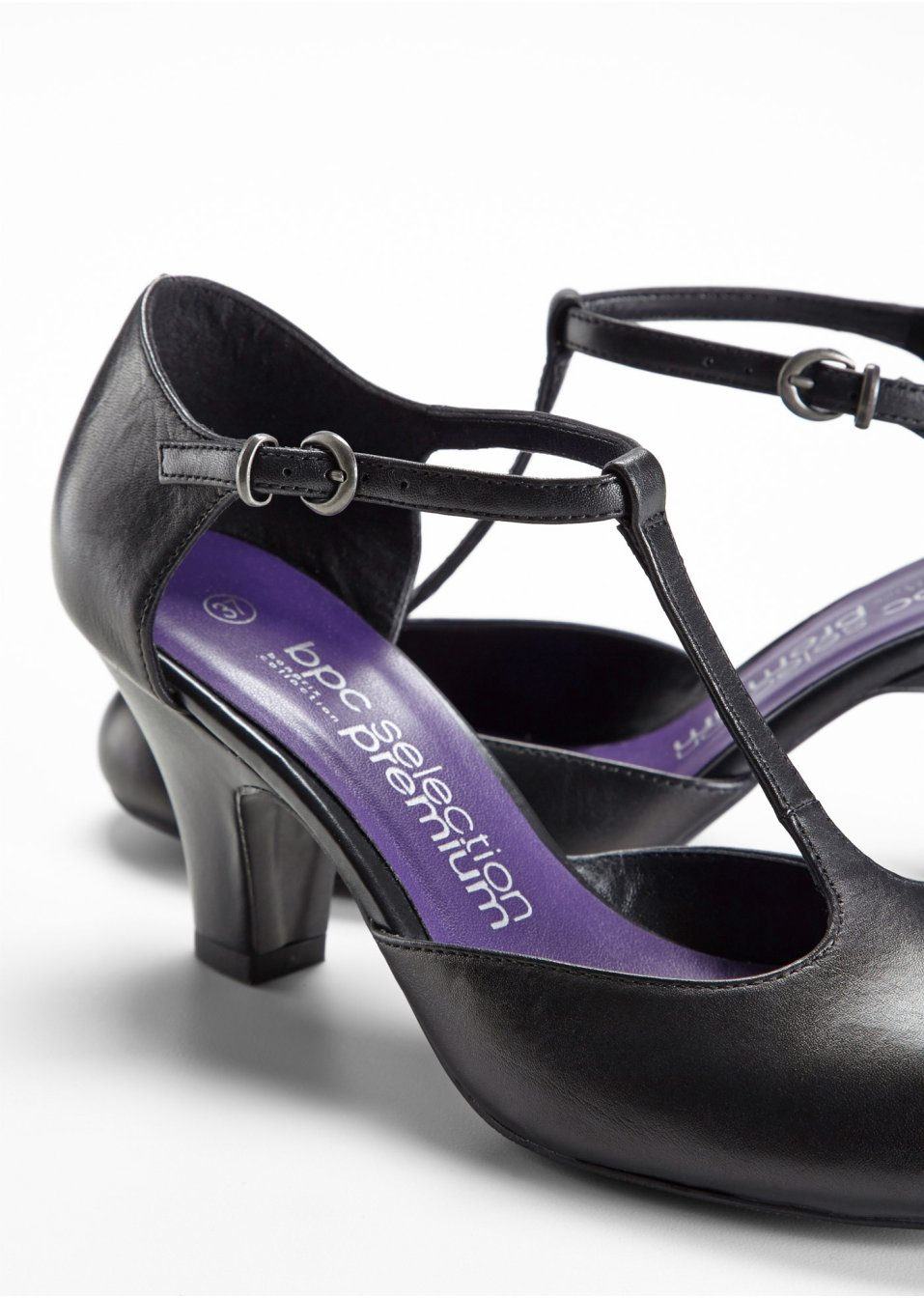 Escarpins à bride en cuir