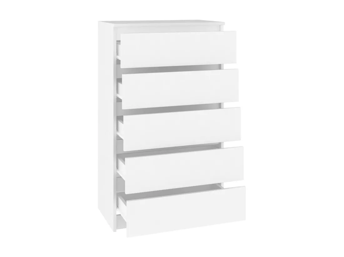 Commode Blanc 60x36x103 cm Bois d'ingénierie