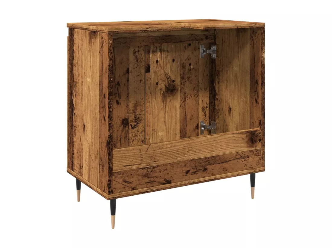 Armoire de salle de bain vieux bois 58x33x60 cm bois ingénierie