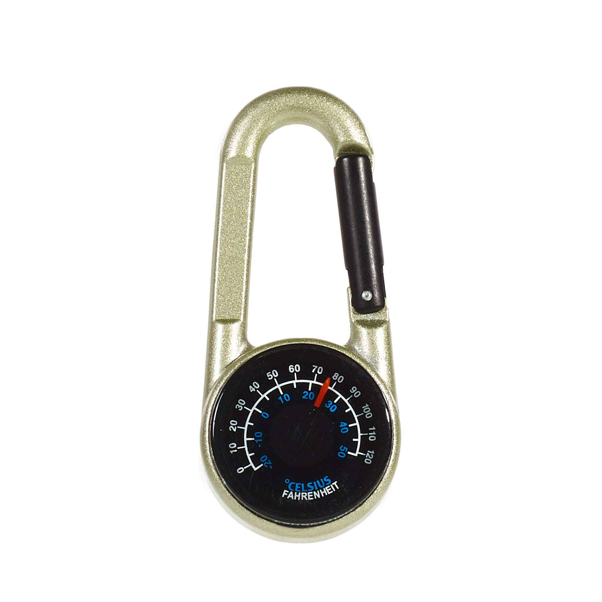 Karabinerkompass mit Thermometer
