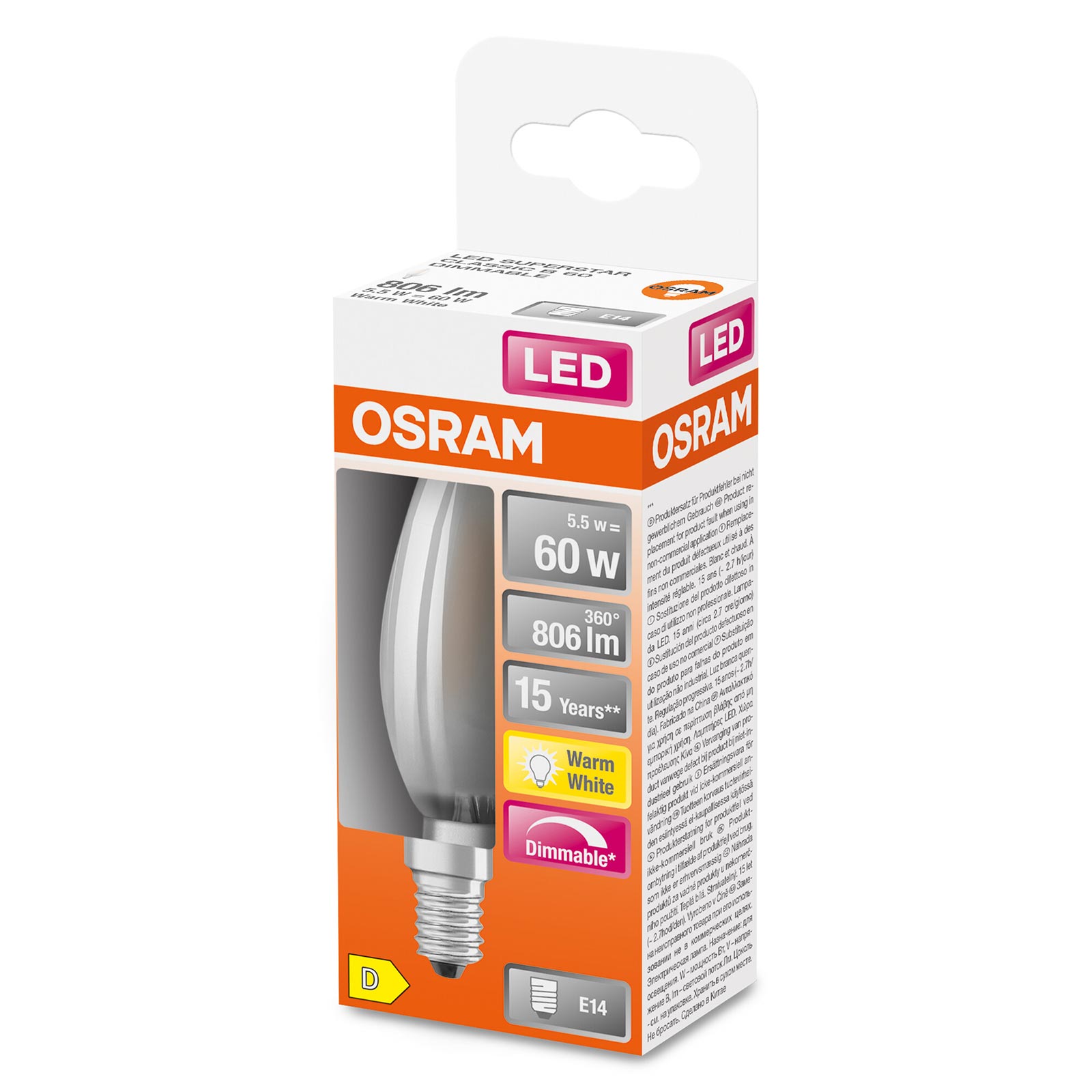 LED-Leuchtmittel SST CLB60 - Filament Kerze - E14