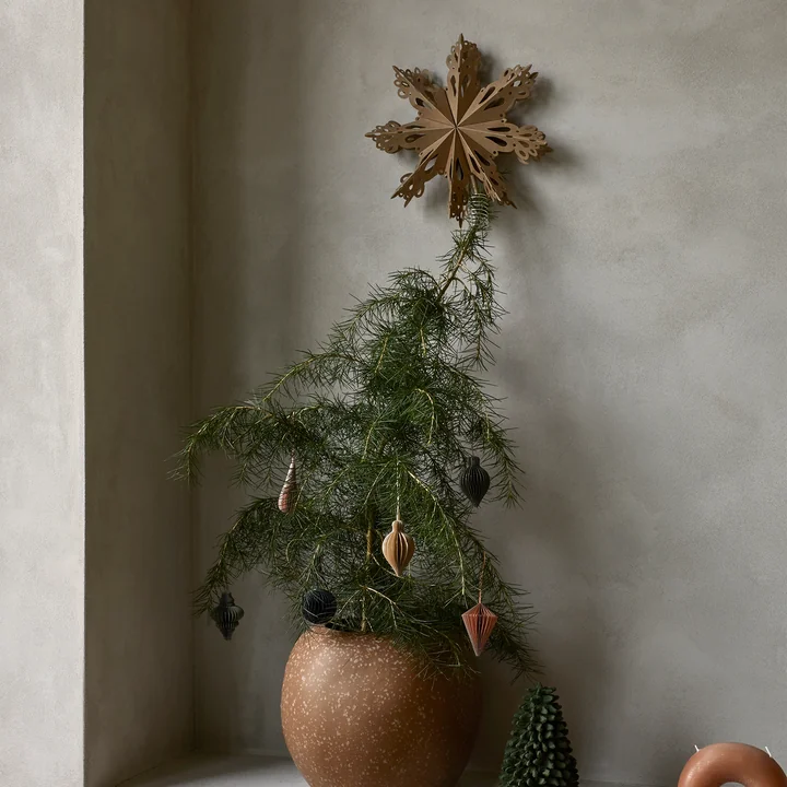 Broste Copenhagen - Christmas Star Christbaumspitze Ø 30 cm, silber