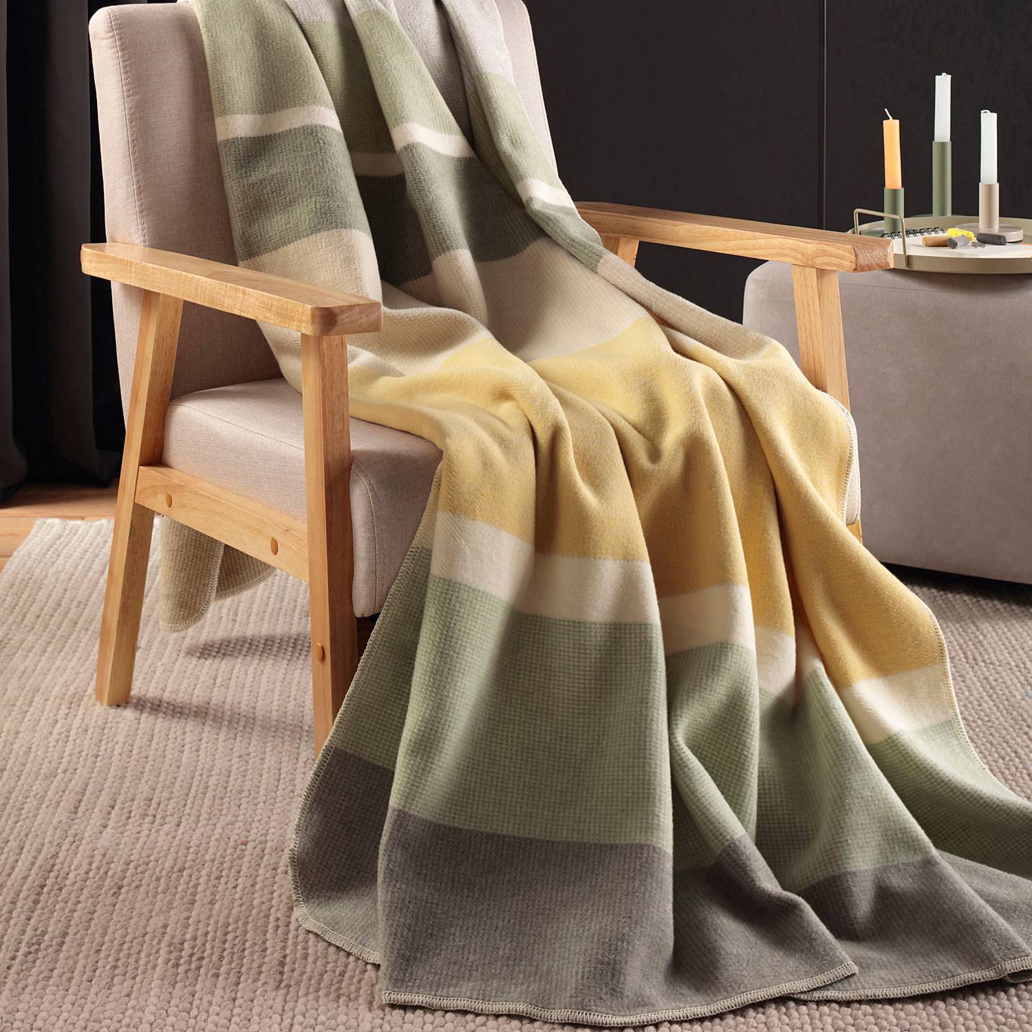 Biederlack Jacquard Wohndecke 