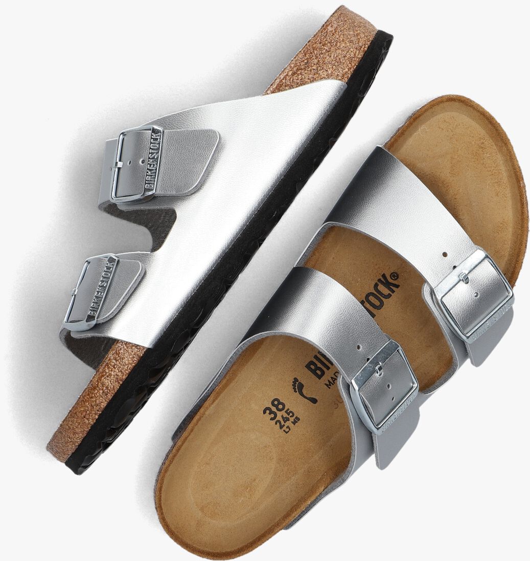 BIRKENSTOCK zilveren birkenstock slippers arizona dames