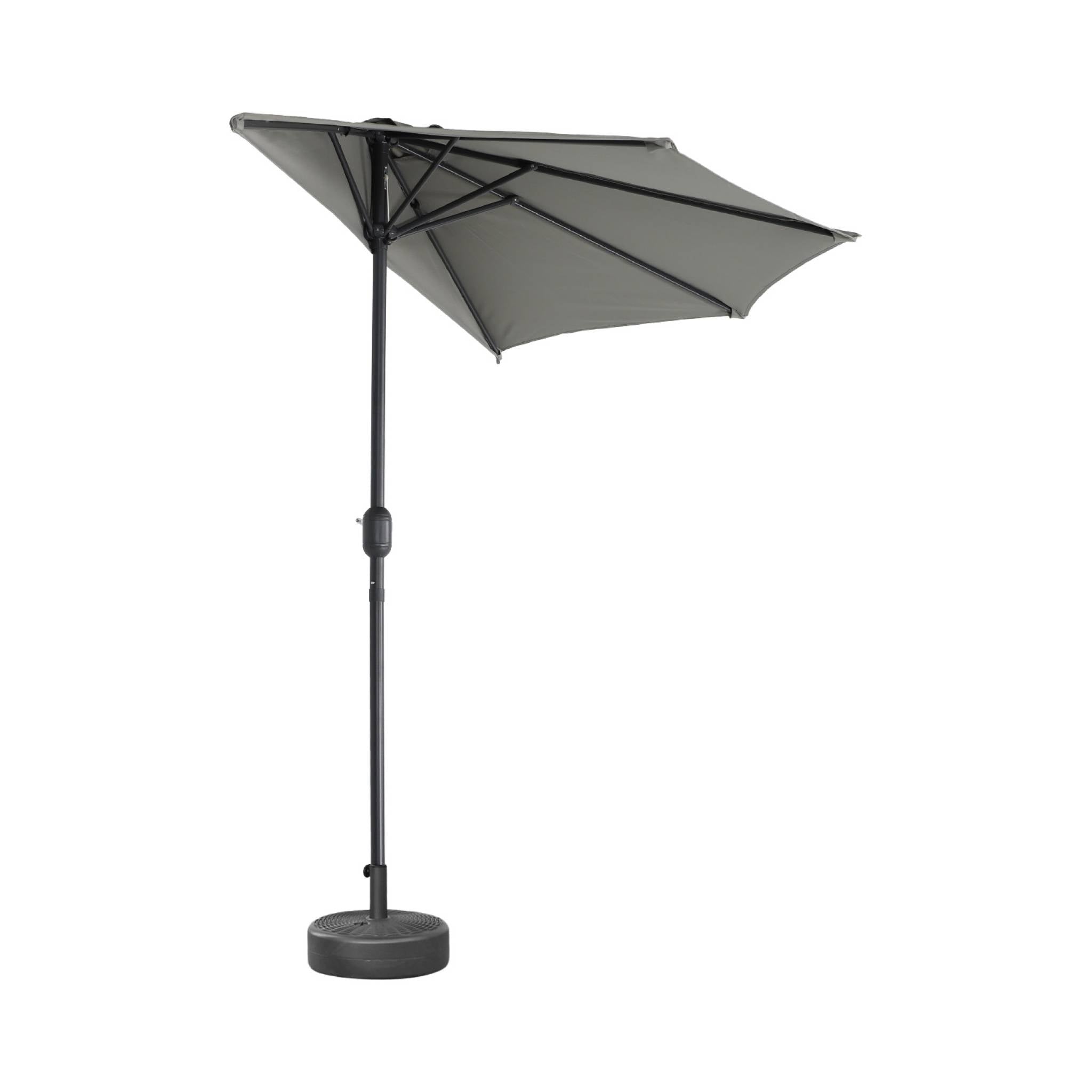 sweeek - Halve parasol voor balkon 2,5m met centrale mast