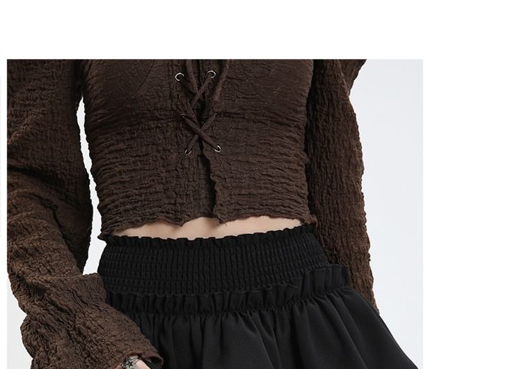 Metticus - Mid Waist Effen Mini Gelaagde Rok