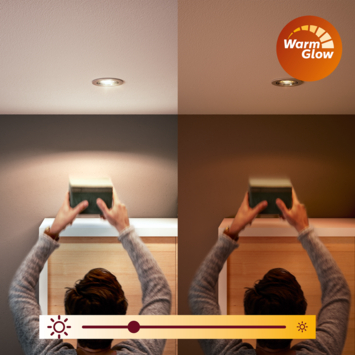 Philips LED spot GU10 50W 6 stuks warmglow dimbaar