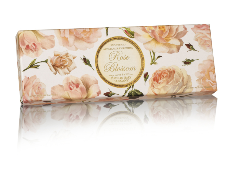 saf fiorentino Zeep rose 3 Stuks