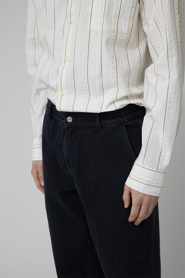 Forét CLAY PANTS Washed black den