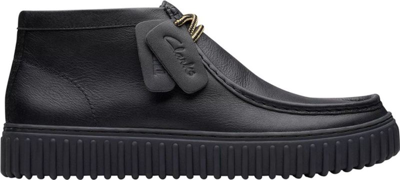 Casual Schoenen - Zwart - Leer - Vetersluiting - Plateau Hak