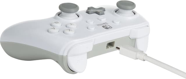 PowerA Nintendo Switch USB gamepad med ledning (hvid)