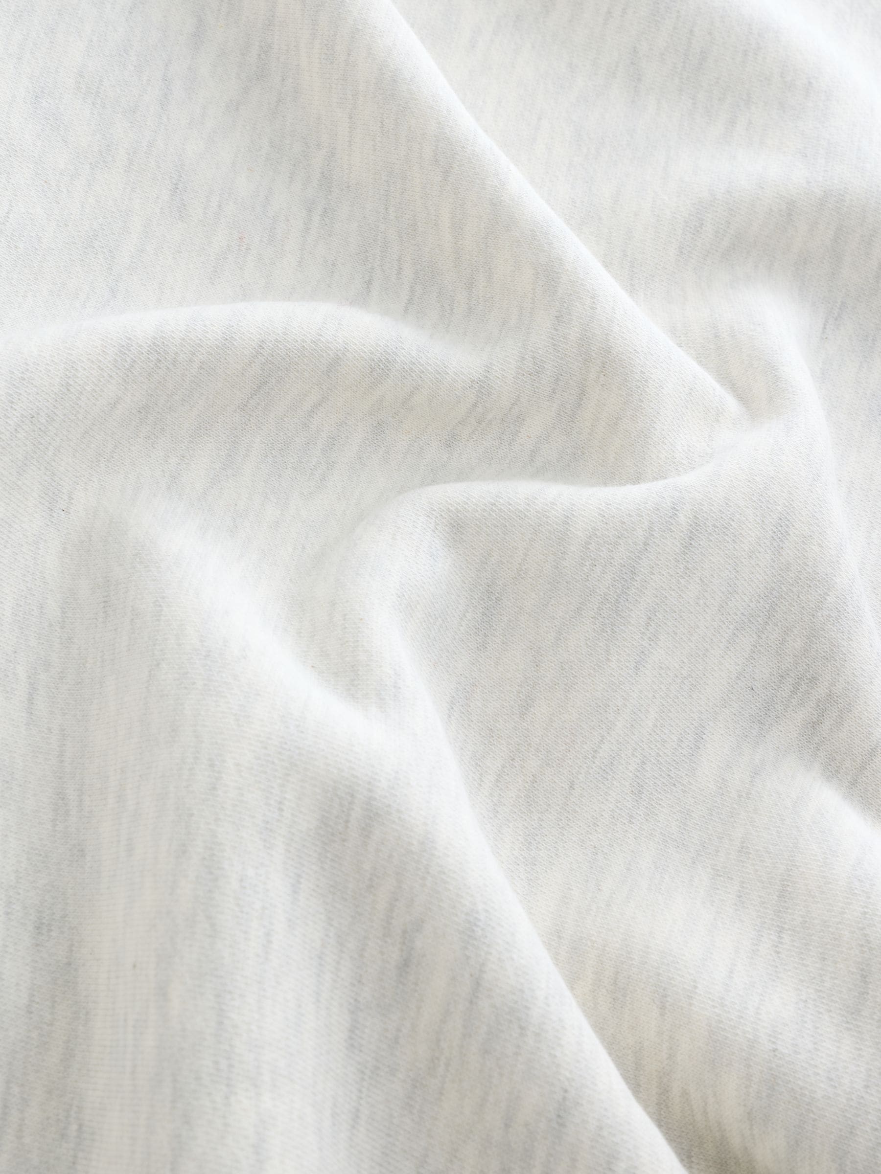 Ecru gemêleerd - Normale Pasvorm - Dik sweatshirt met ronde hals en hoog katoengehalte