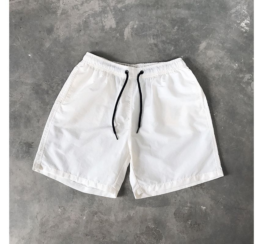 YIKES - Mid Rise Plain Drawstring Shorts