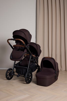 Beemoo Pro Multi 2 Søskenvogn inkl. Liggedel, Espresso Brown