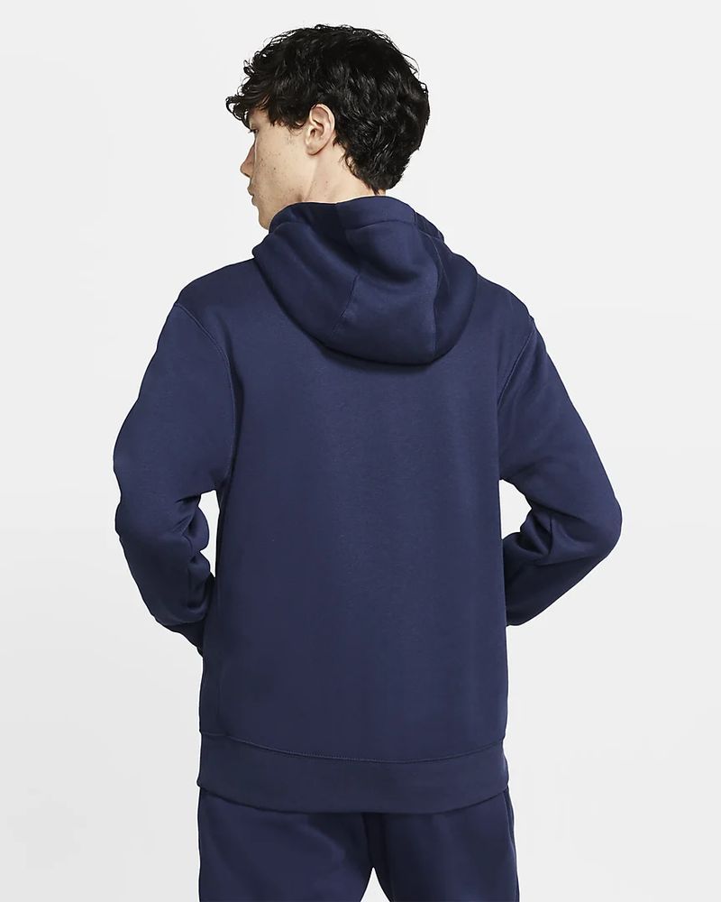 Sweat zippé à capuche Nike Sportswear Club Fleece Bleu Marine pour homme