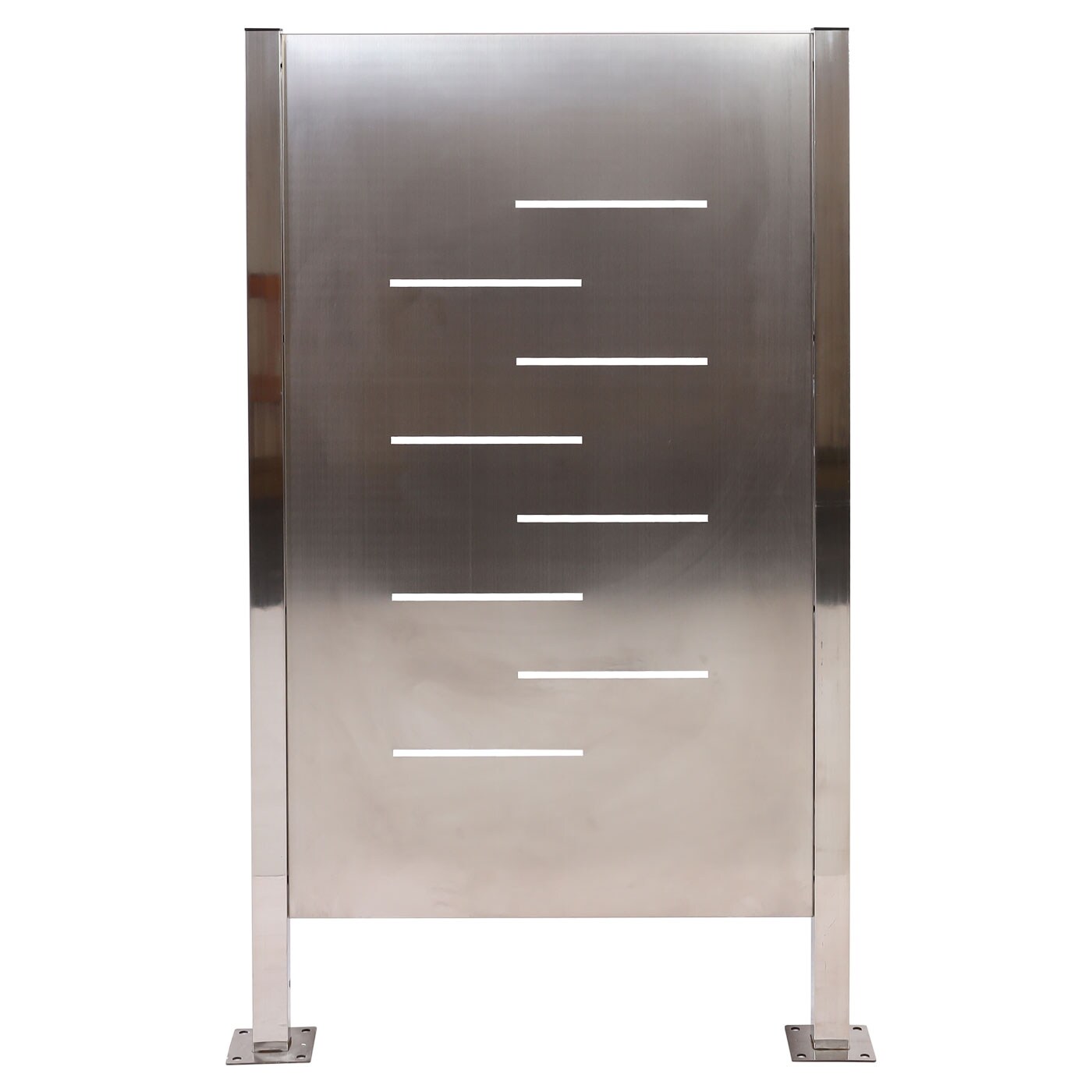 Mülltonnen-Zaun MCW-J55, Mülltonnenverkleidung Mülltonnenaufbewahrung, 150x85x85cm Metall ~ Edelstahl