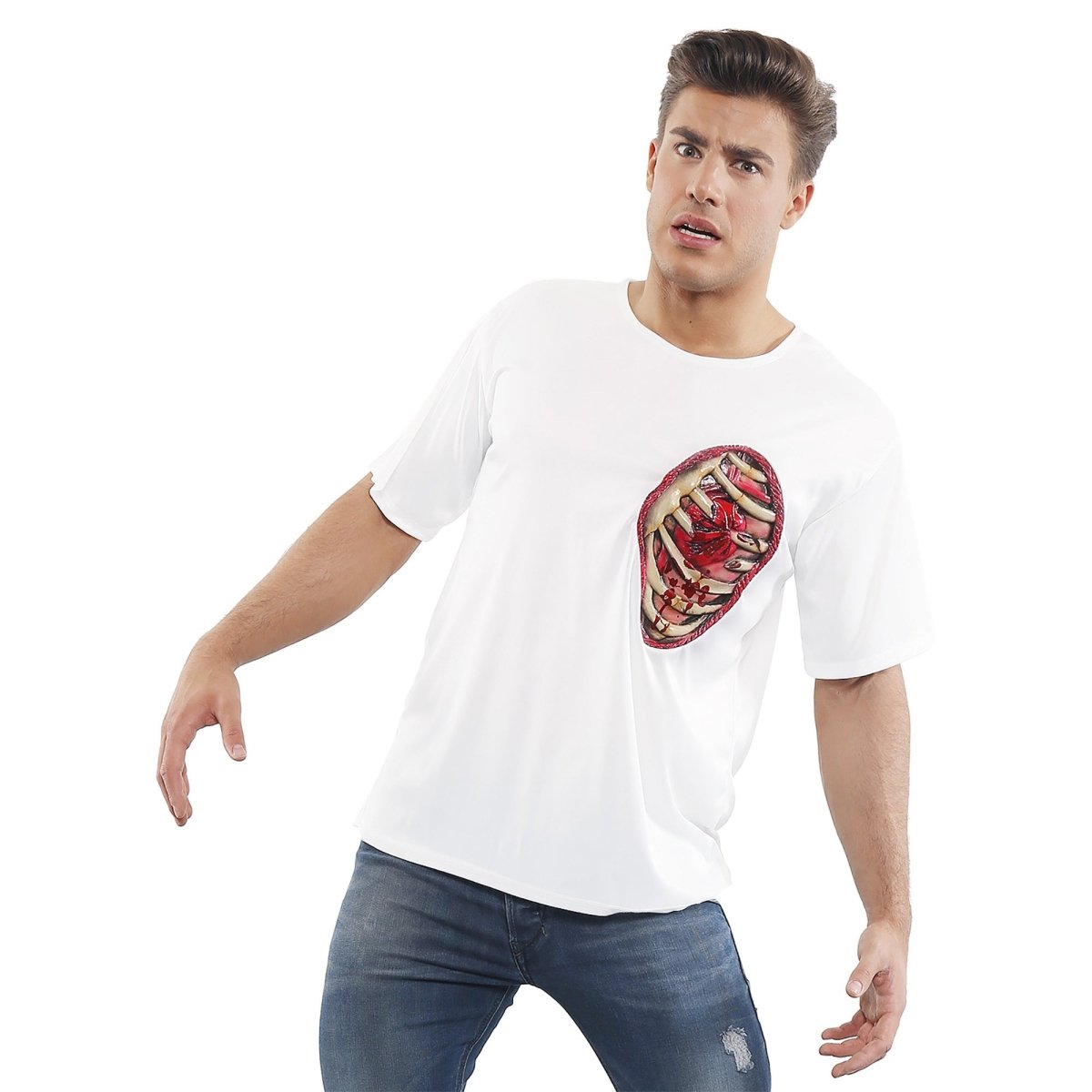 Halloween Shirt Heren Ribbenkast