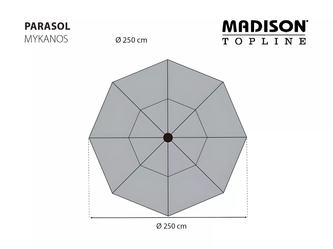 Parasol Mykanos 250 cm vert