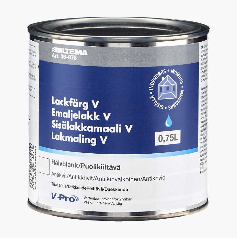Emaljelakk inne V, antikkhvit, 0,75 liter
