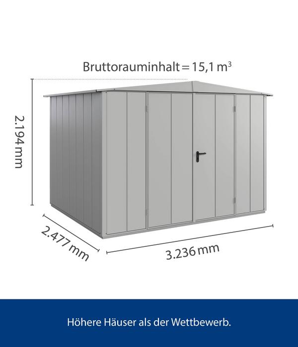Hörmann Berry-Gerätehaus Modern-S Typ 3, ca.