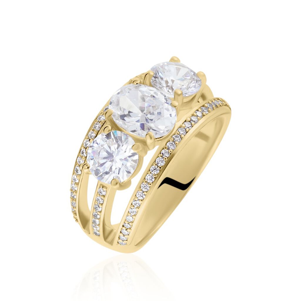 Bague Plaqué Or Jaune Anfisa Oxydes De Zirconium