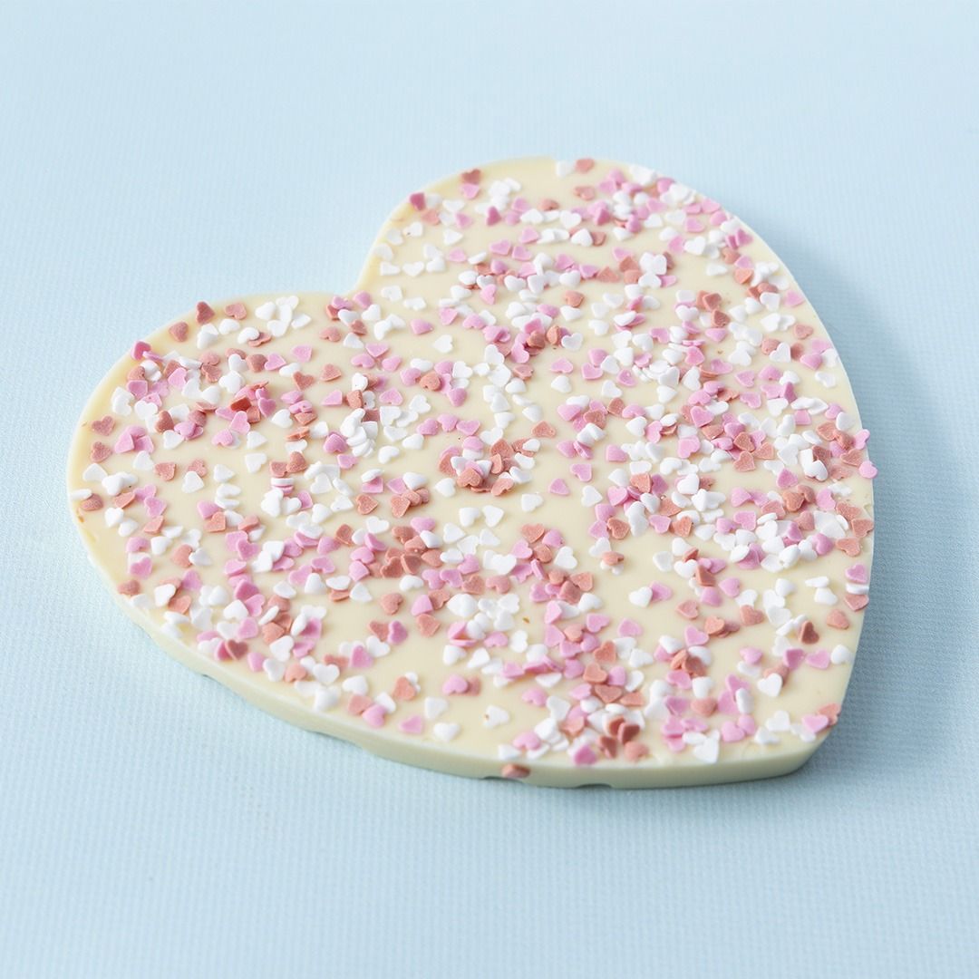Chocolade hart wit hartjes