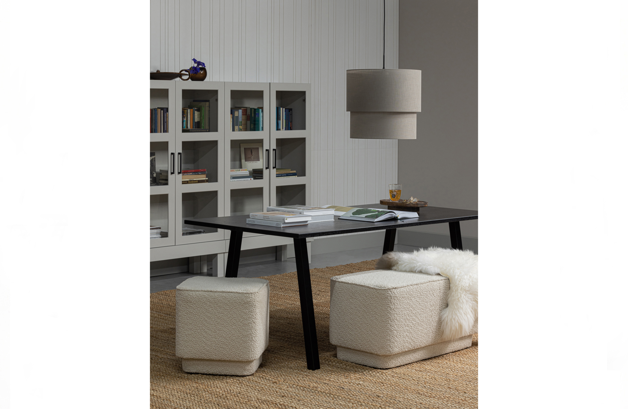 WOOOD tafel Tablo eiken blacknight & 2-stand Poot Tablo Tafel Eiken Blacknight 160x90 & 2-stand Poot