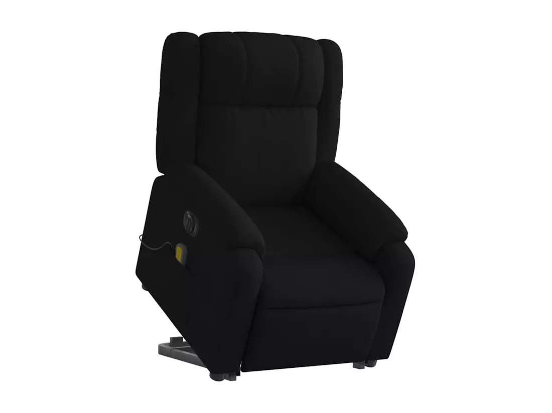 Fauteuil inclinable massant électrique Noir Tissu