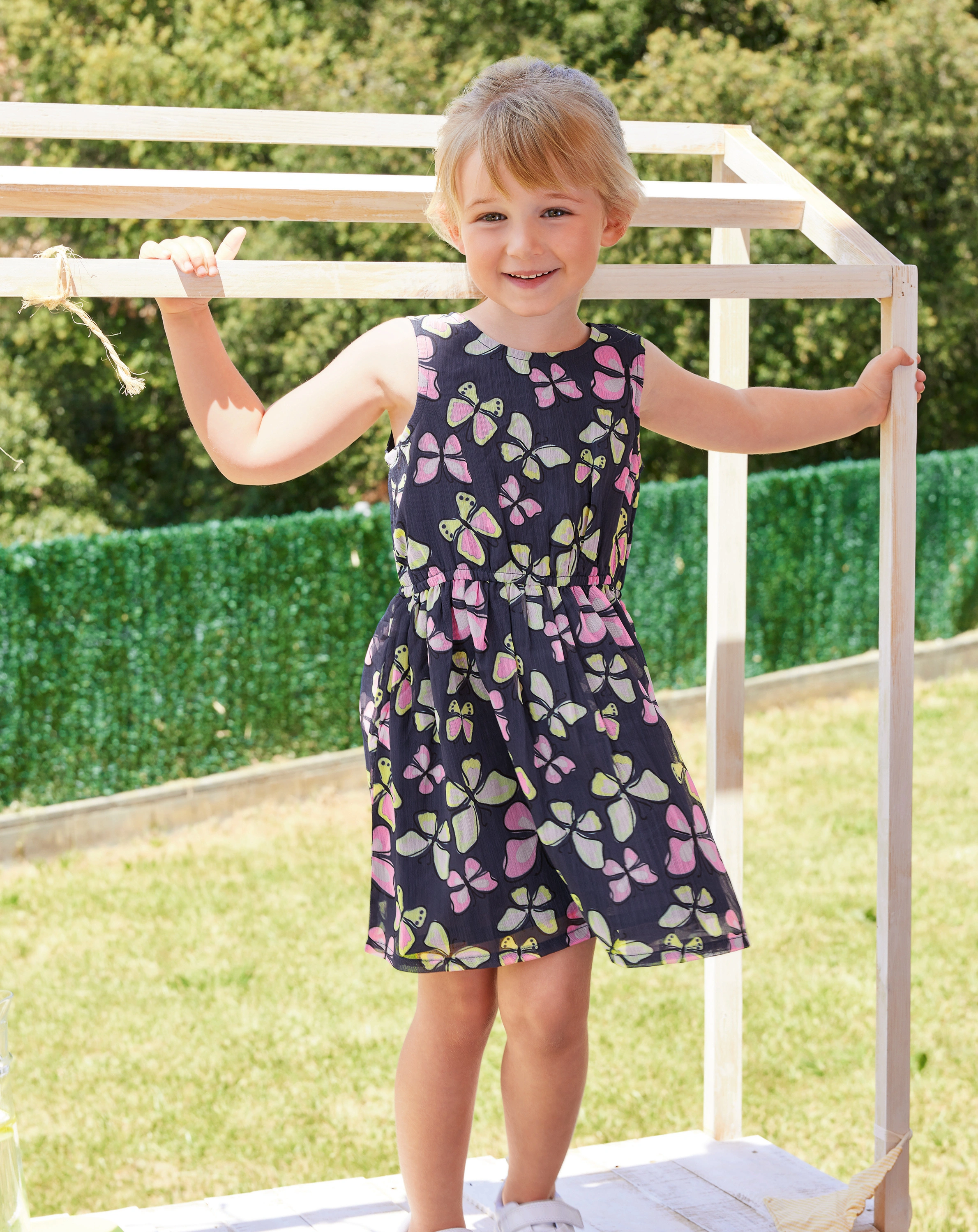 Kleid MARIPOSA ohne Arm in ultramarin