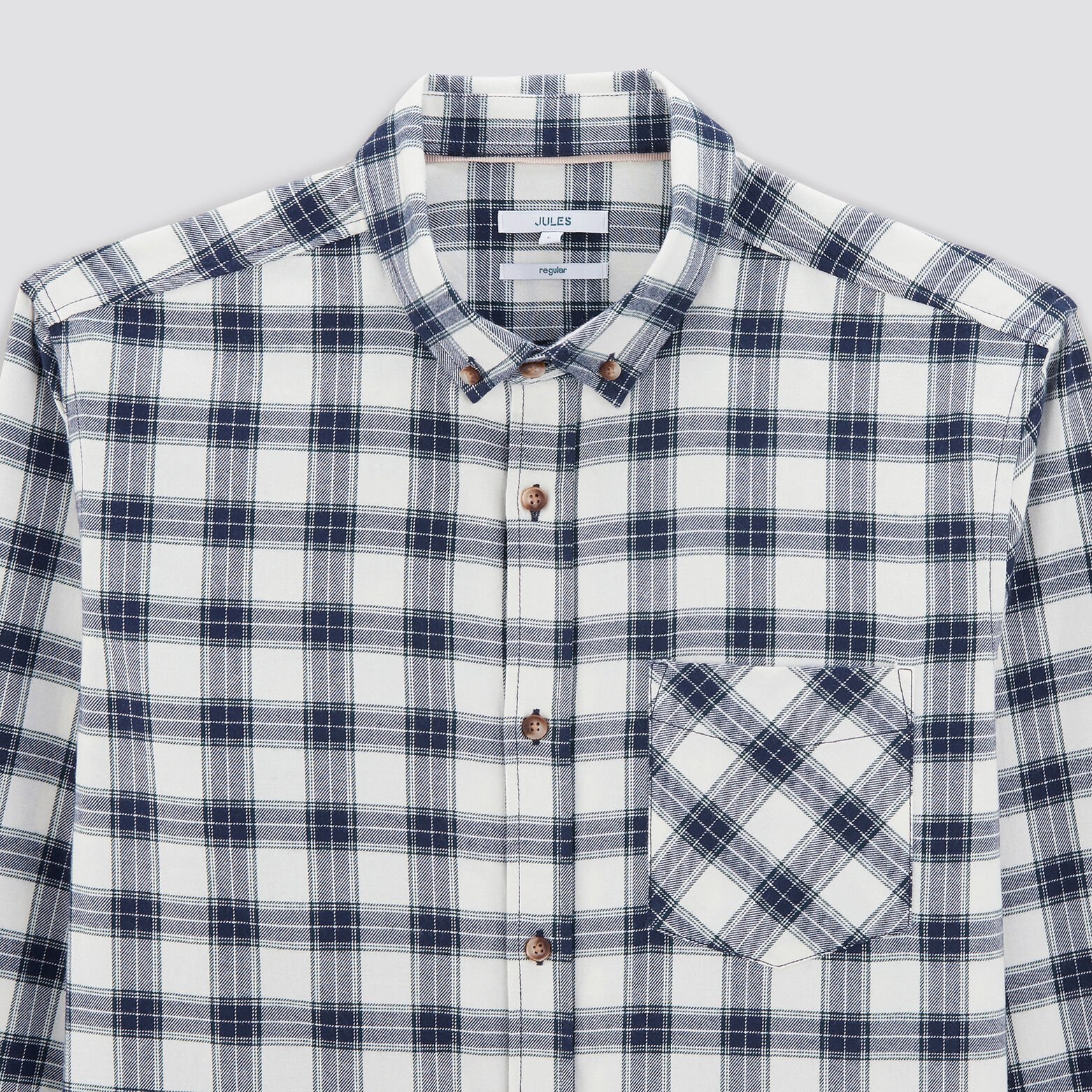 Chemise regular carreaux coton flanelle régénérati Vert