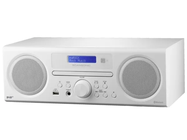 Scansonic DA310 - Digital radio - DAB /FM - 10W - Hvid