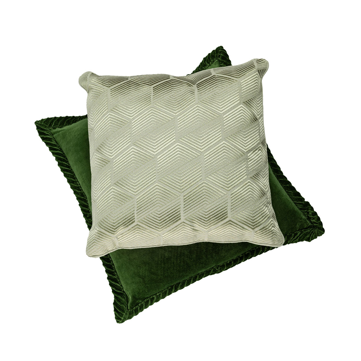 Kussen Art Deco linnen dewgreen