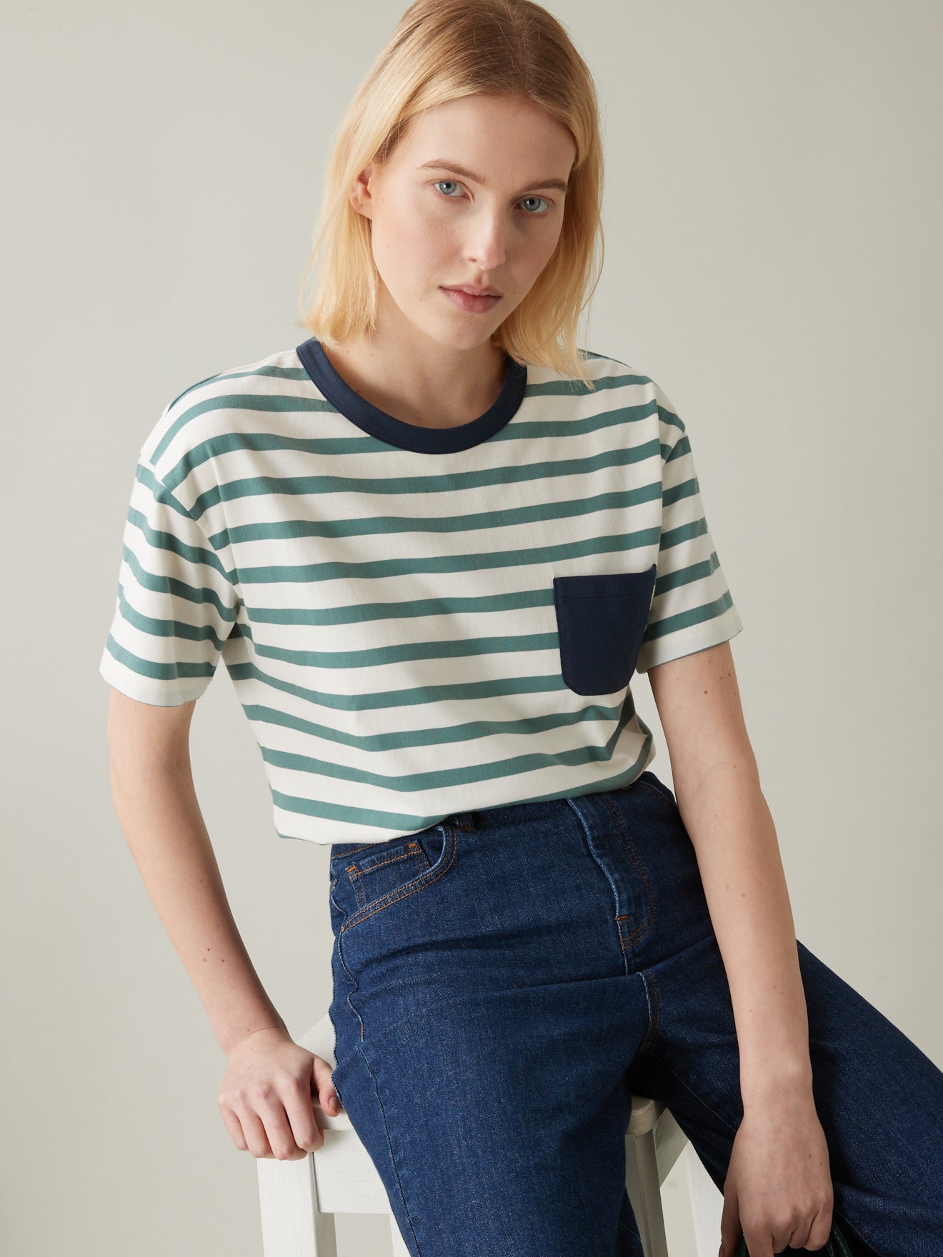T-shirt rayé femme - coton bio