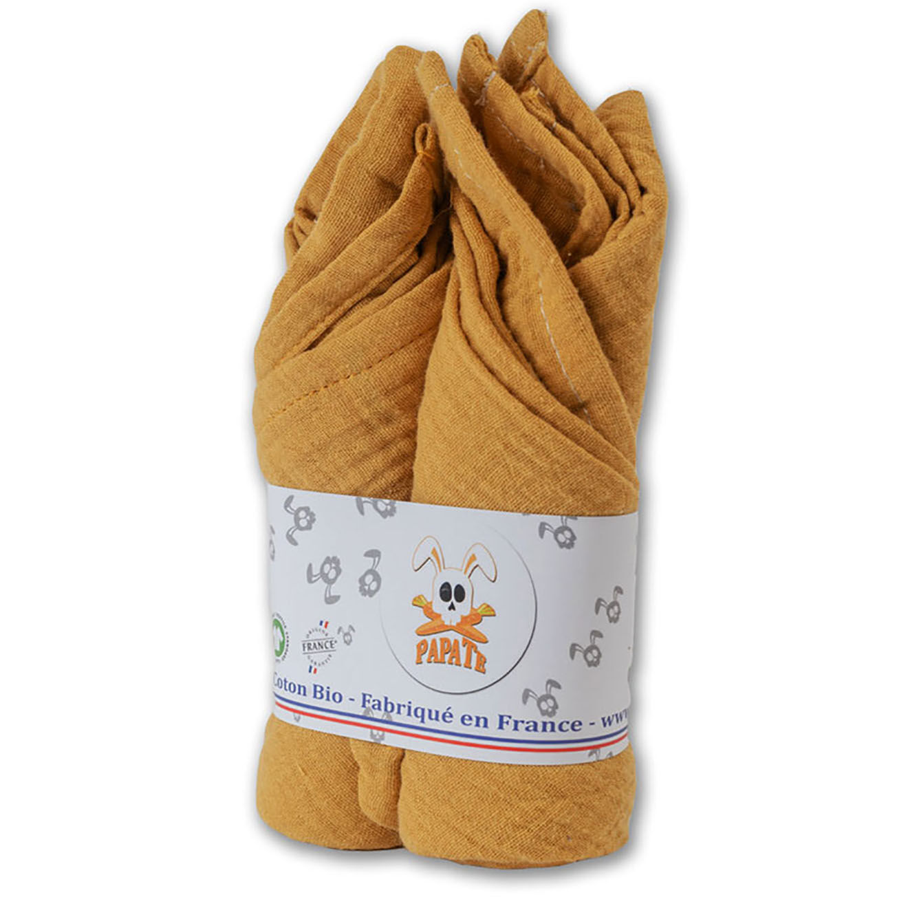 Papate Lange en Coton Bio honey - 50x50 cm