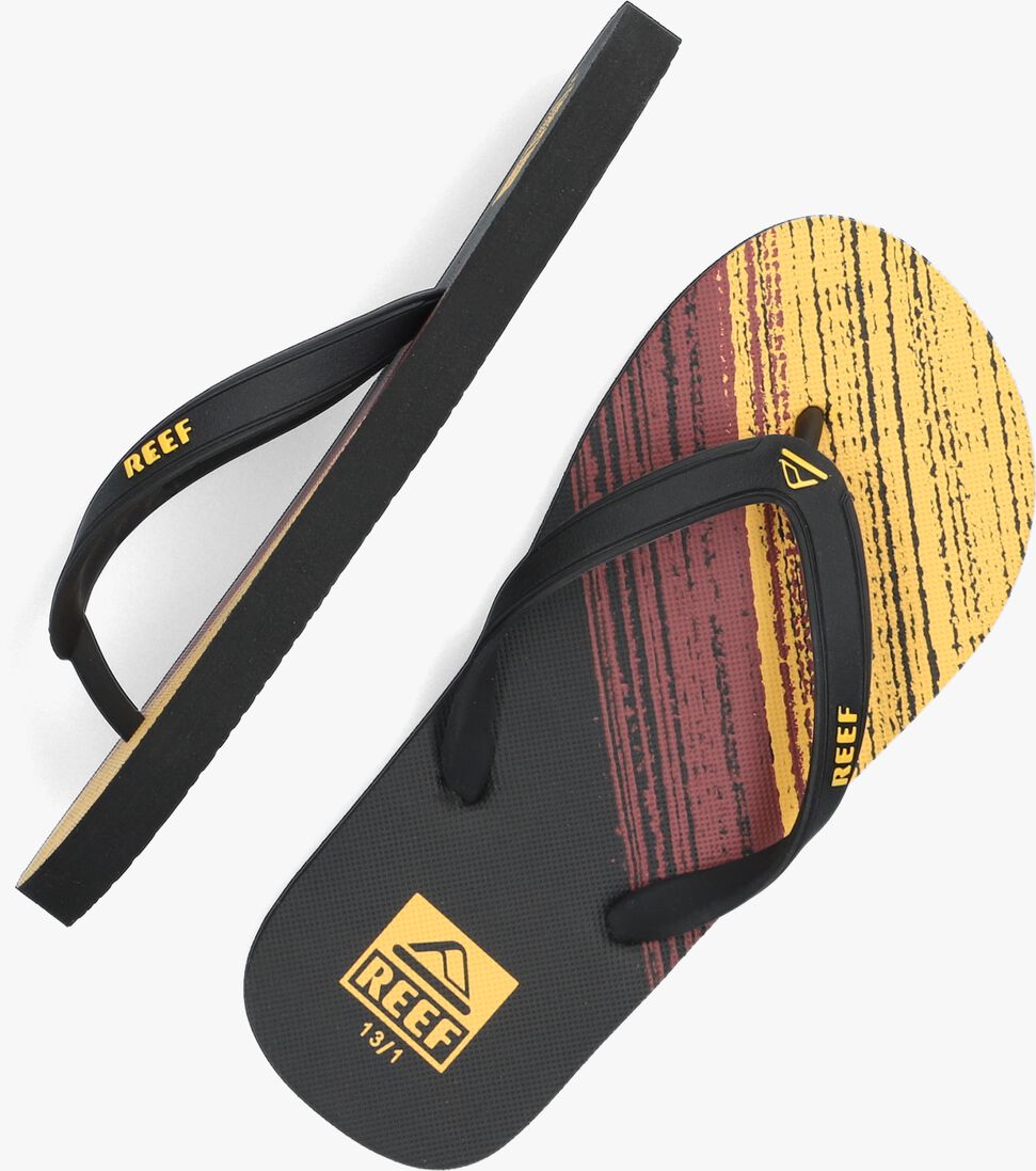 REEF zwarte reef teenslippers switchfoot print
