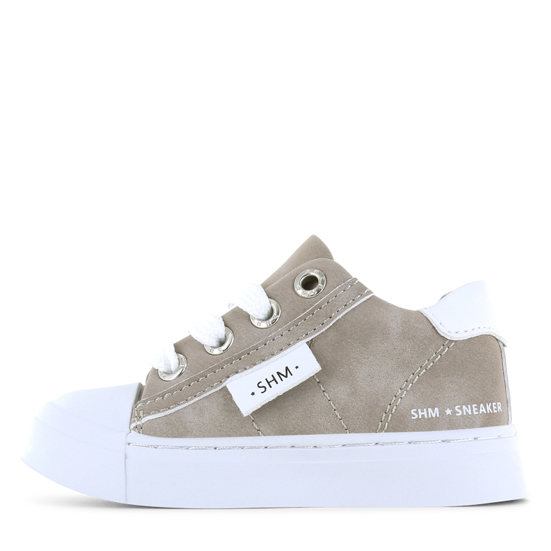 Shoesme taupe sneaker Microleer | Uni schoenen