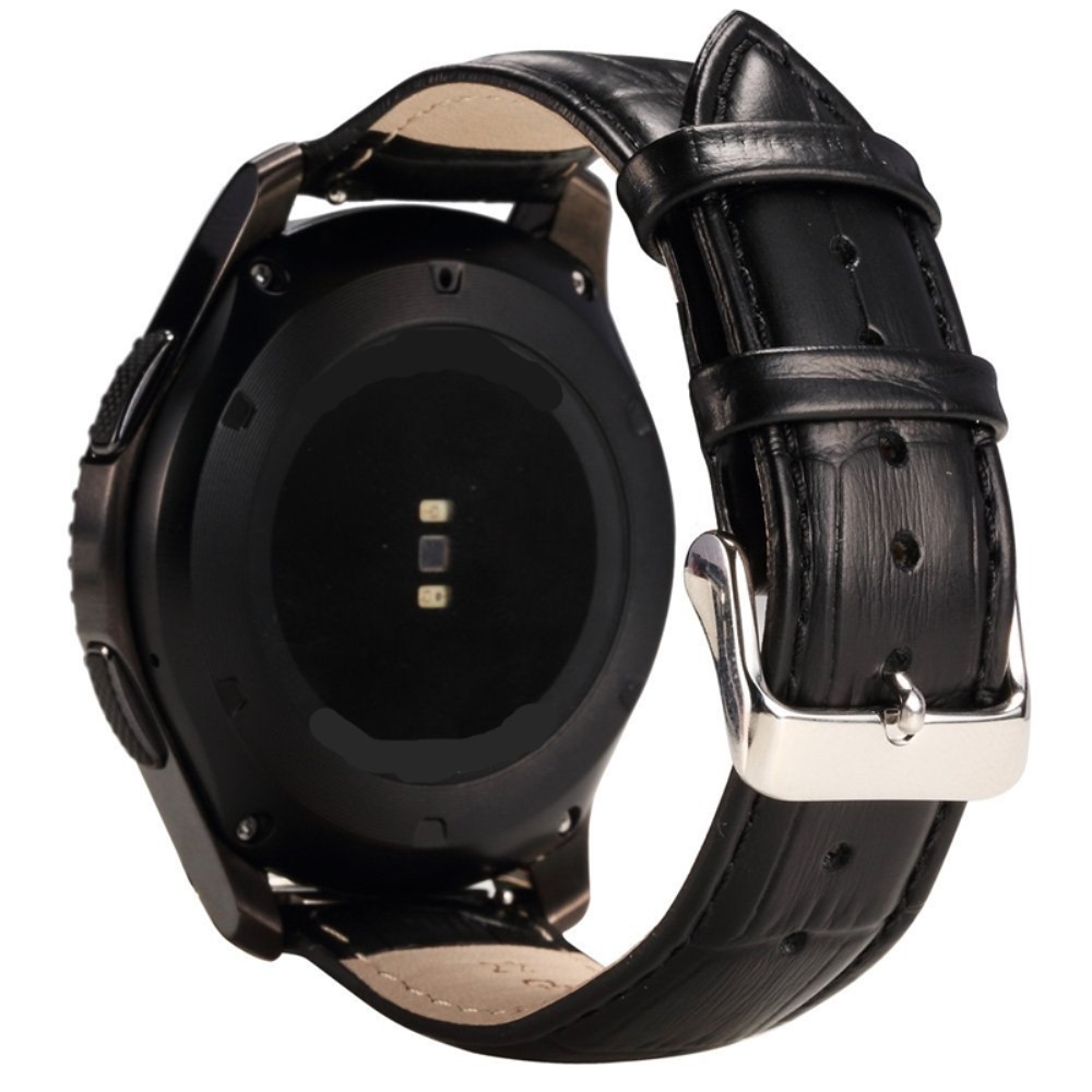 Samsung Galaxy Watch 3 (45mm) Leder Armband im Kroko Look - Schwarz
