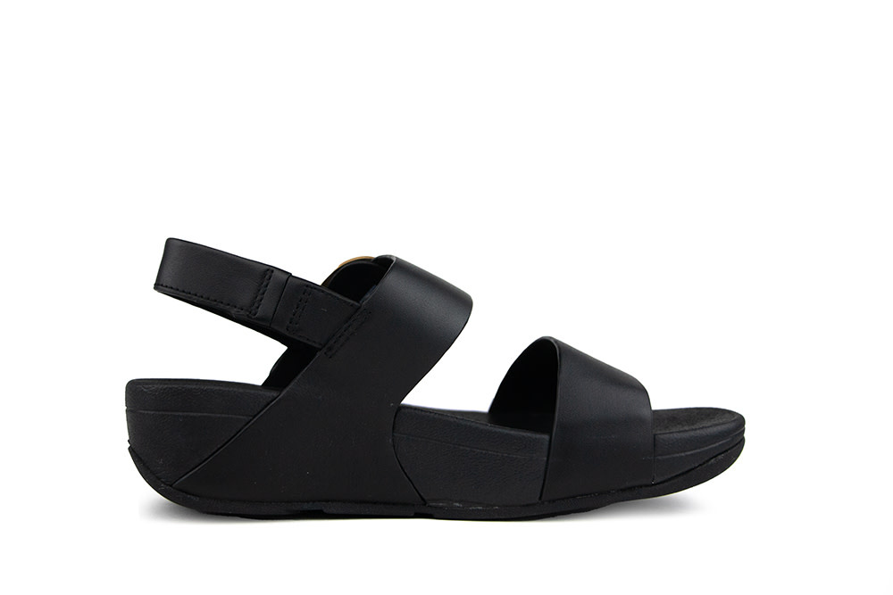 Fitflop Lulu Resin Buckle Back Strap Sandal Black