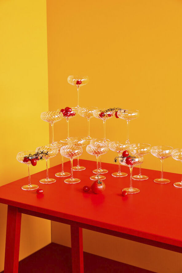 BYON Champagne saucer Opacity 2pcs/set Clear