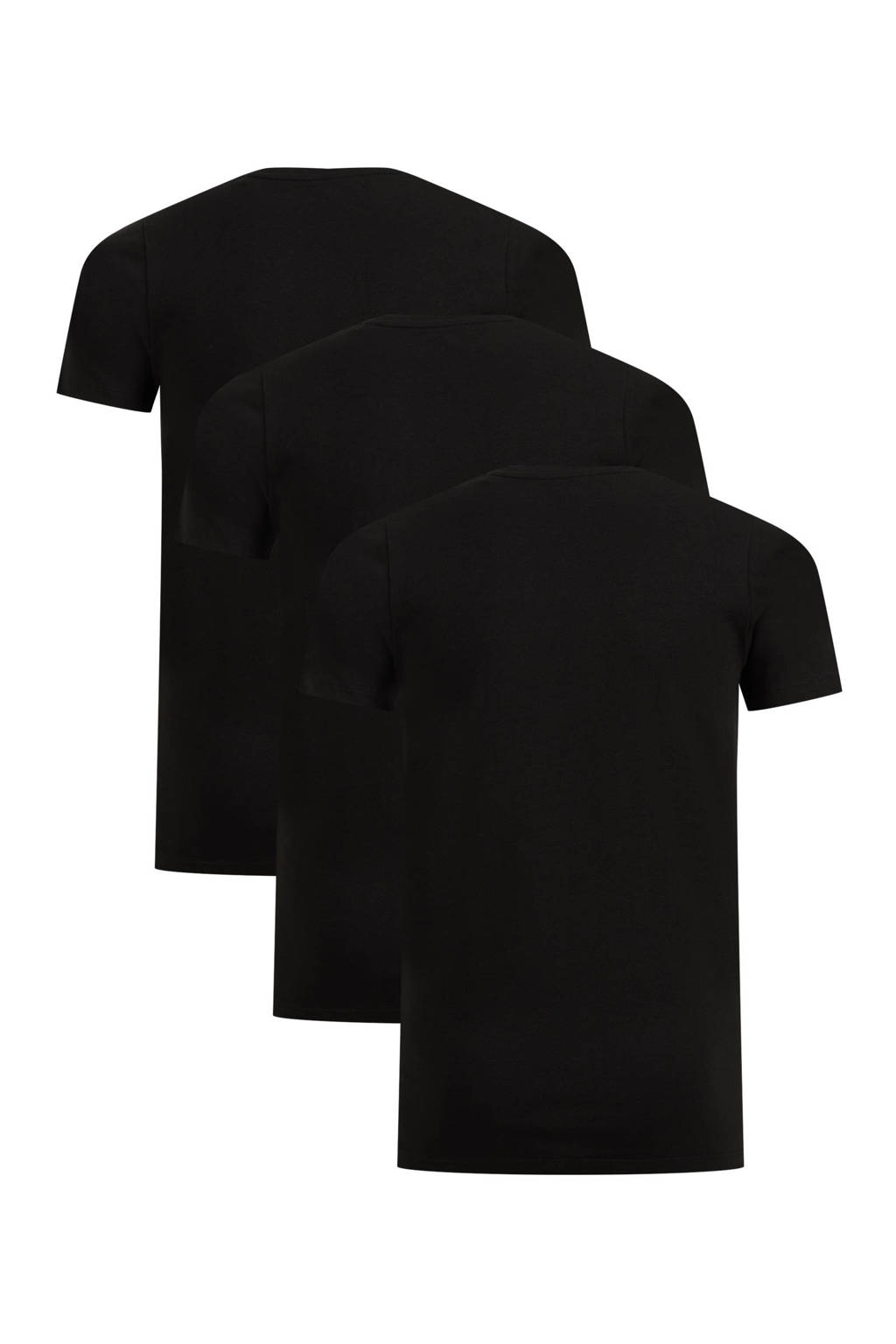 WE Fashion T-shirt - set van 3 zwart
