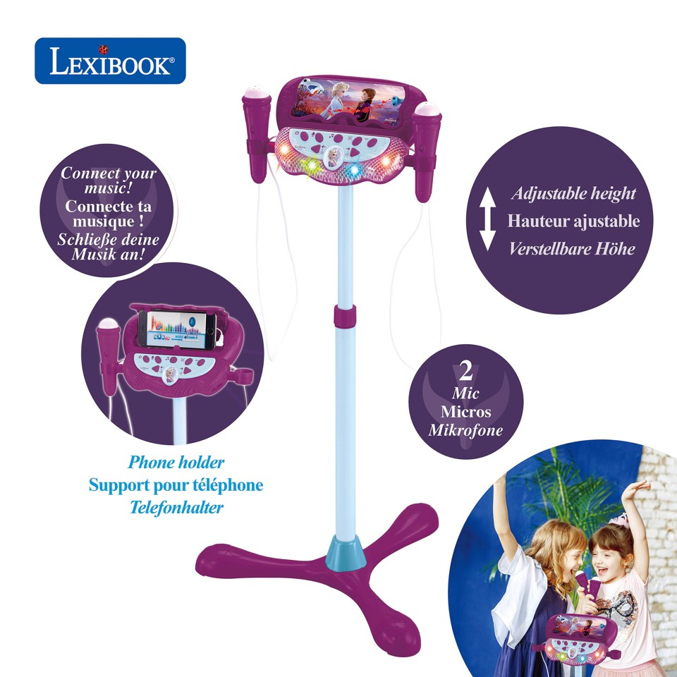 Lexibook - Disney Frost - Justerbar Stand m. 2 Mikrofoner