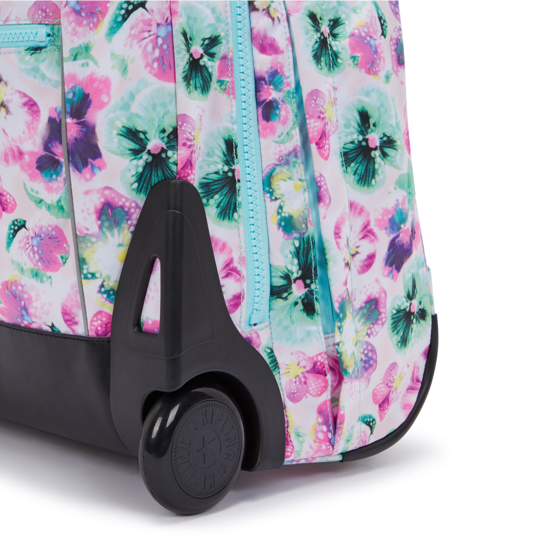 GIORNO Grand sac à dos à roulettes avec compartiment pour ordinateur - Aqua Blossom