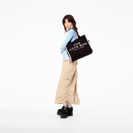 Marc Jacobs The Jacquard Big Traveler Tote Taske, Black