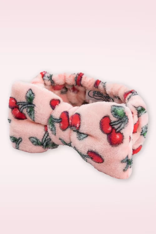 The Vintage Cosmetic Company Cherry Make-Up haarband in roze