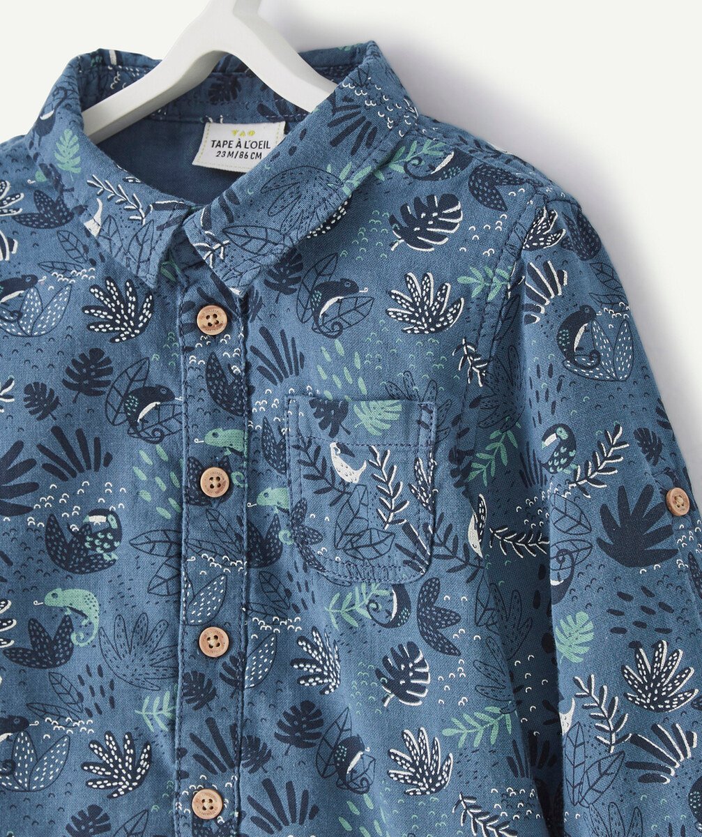LA CHEMISE BLEUE AVEC ANIMATION CAMÉLÉONS