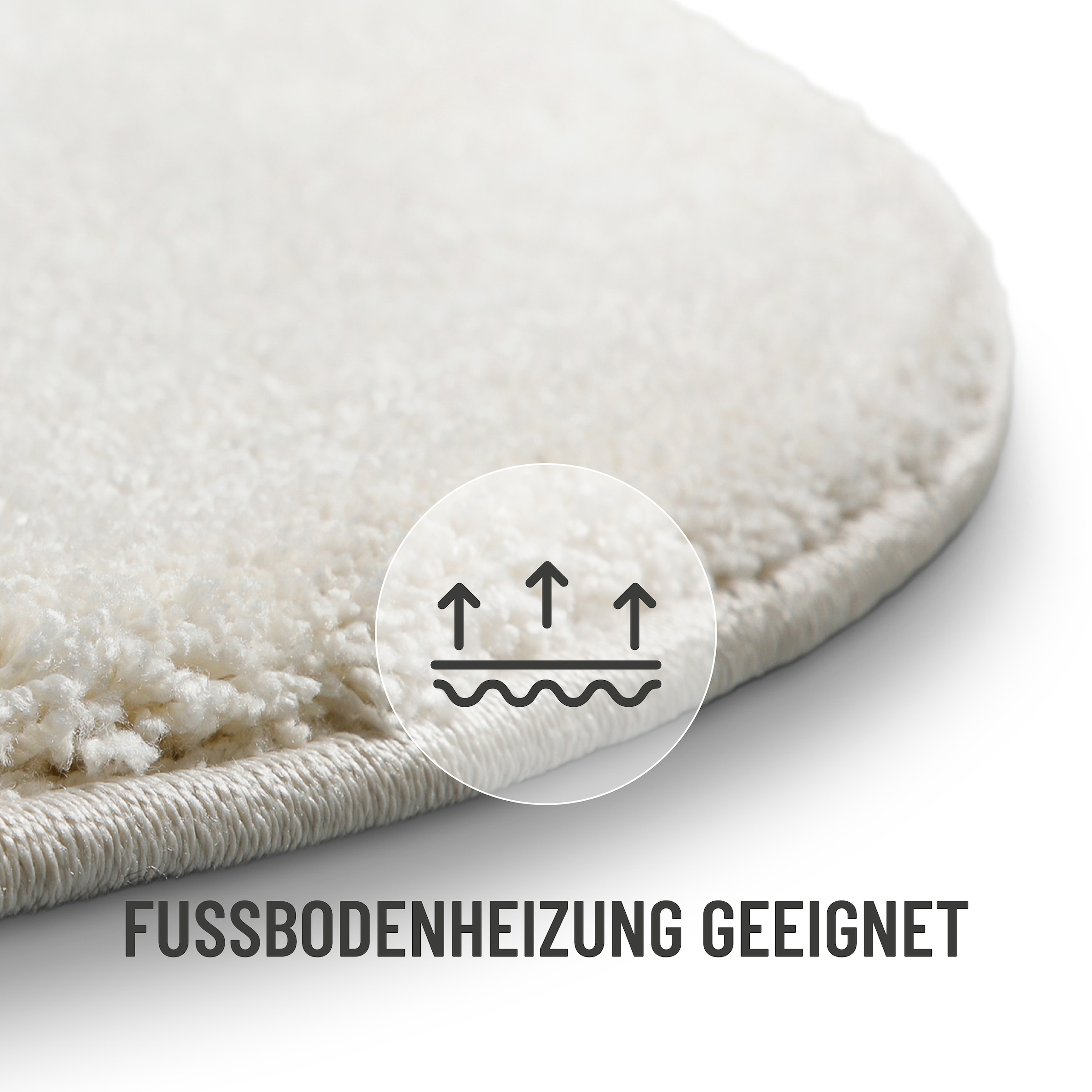 Wecon home Basics Hochflor-Teppich »Nova« rund 25 mm Höhe Shaggy, gewebt, robust, Wohnzimmer, Schlafzimmer