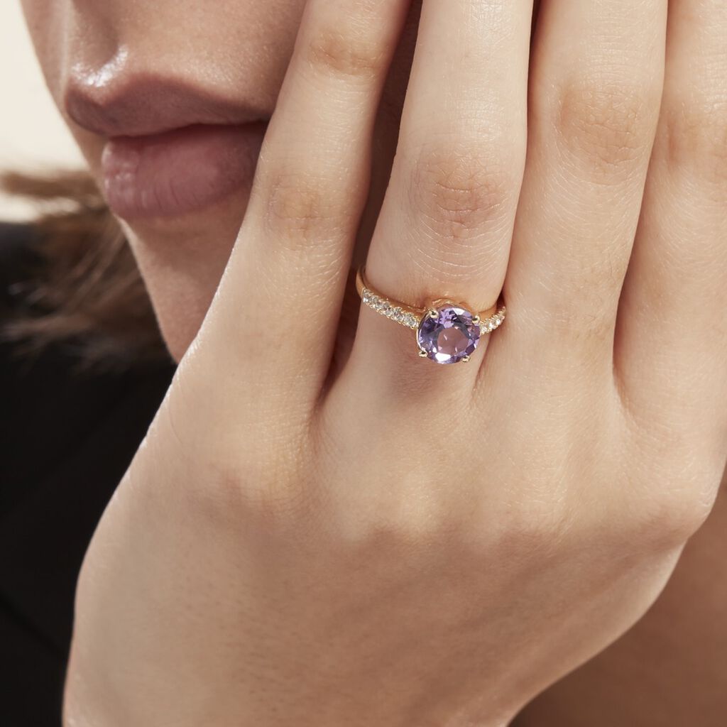 Bague Or Jaune Terese Améthyste