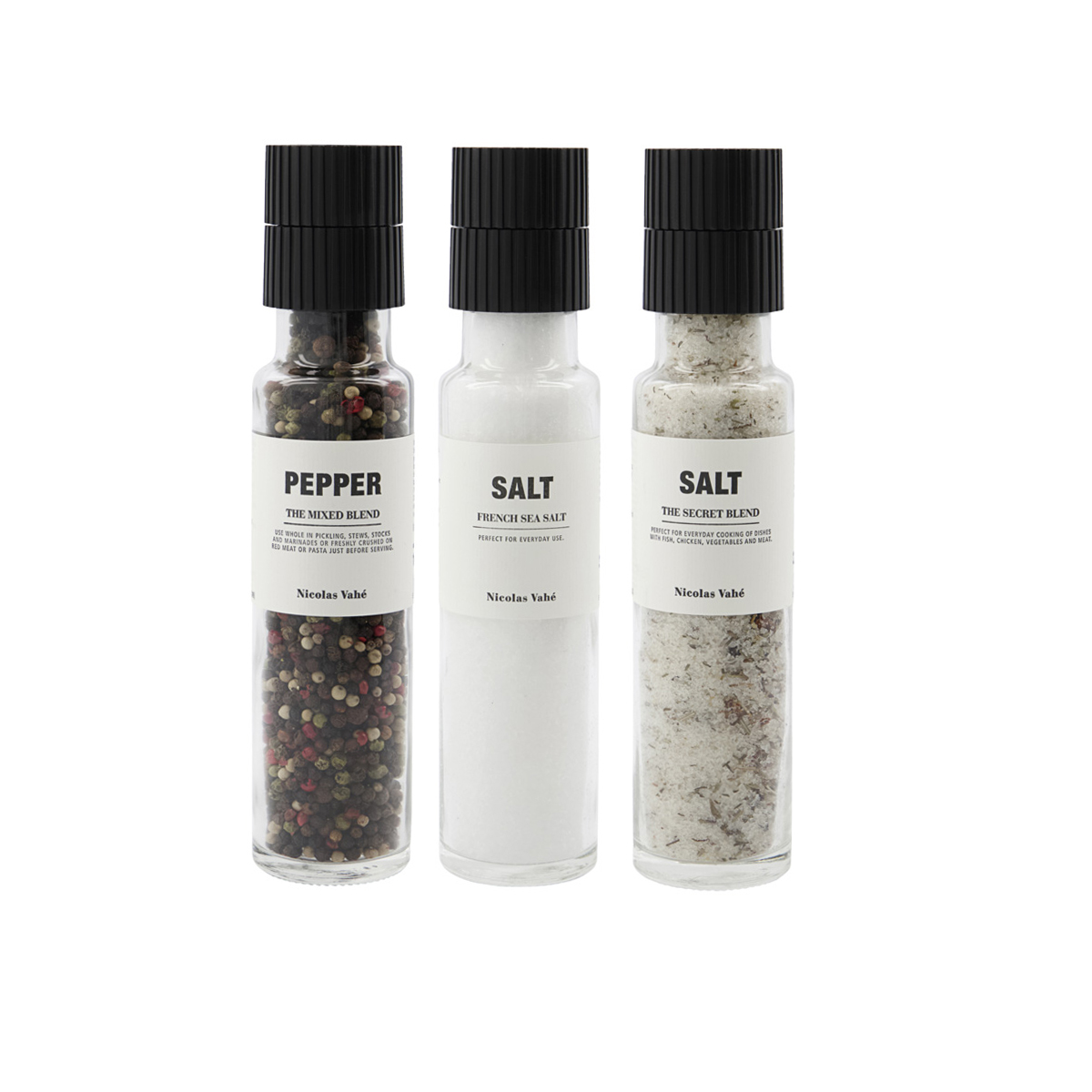 Set van 3 - 1: Peper - Zout - The Secret Blend
