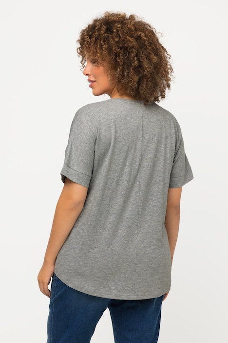 T-Shirt, Leuchtturm, Oversized, Rundhals, Halbarm
